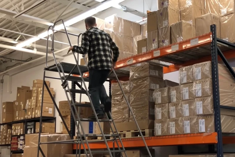 CCTV Security Pros warehouse with professional security cameras and surveillance equipment in stock