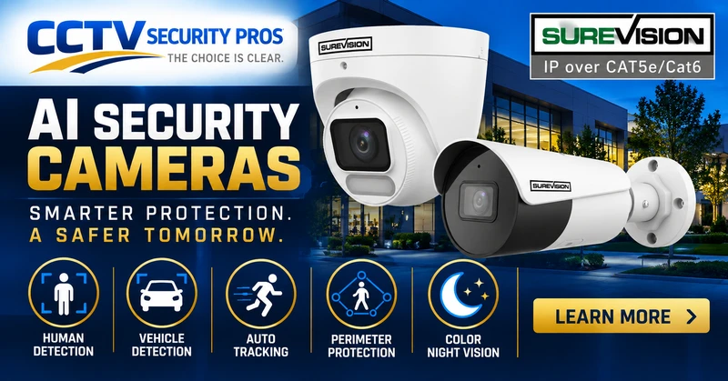 SureVision AI security cameras and smart detection features