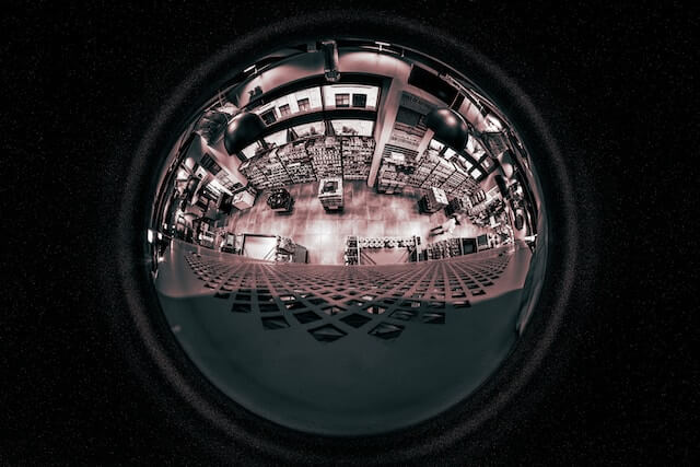 fisheye security camera view