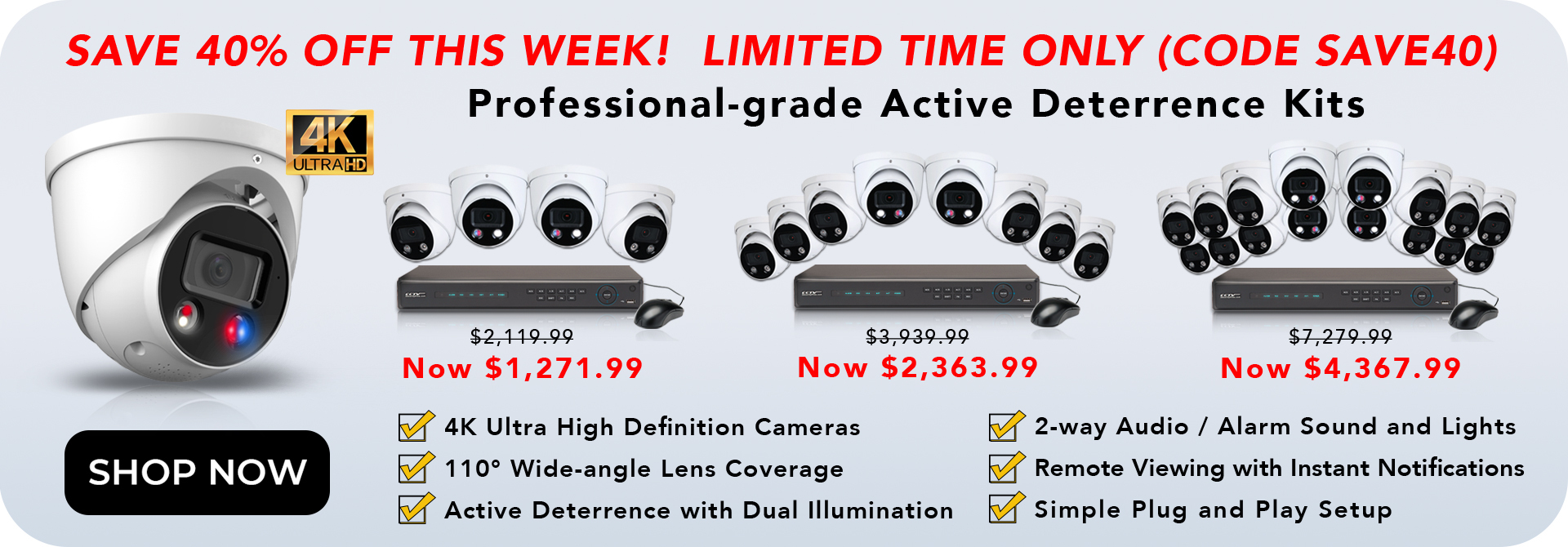 IP Security Camera System Package