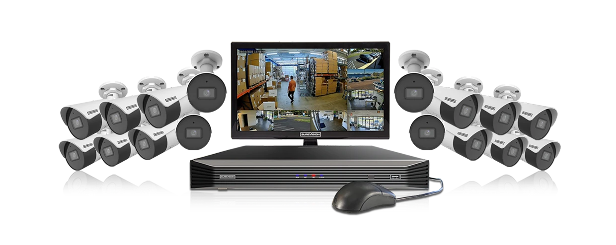 Professional security camera systems with security cameras and NVR recorder
