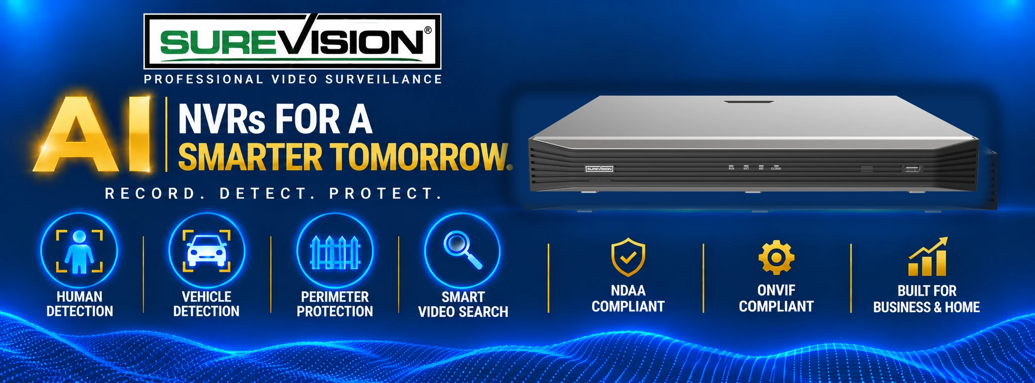 SureVision AI NVR network video recorder for professional IP security camera systems