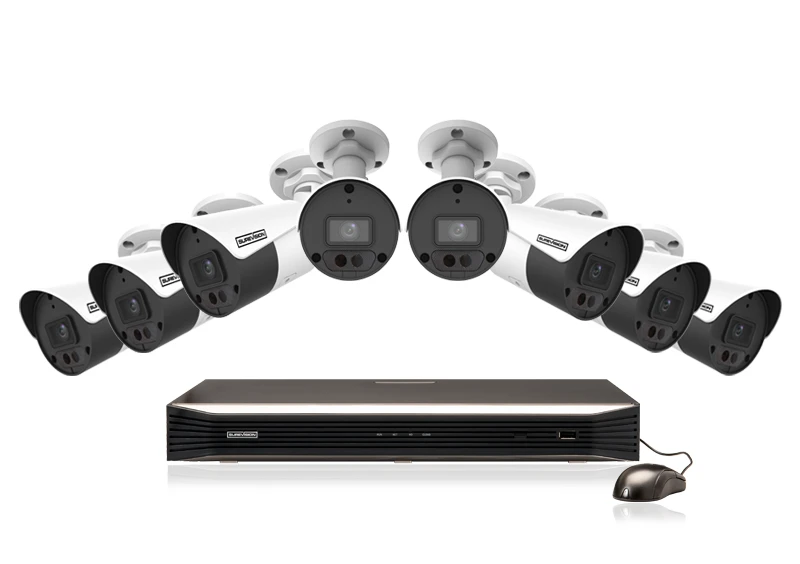 Professional security camera system with security cameras and NVR security camera recorder