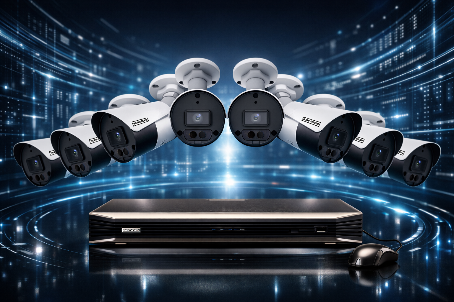 System of the Week: 8-camera SureVision bullet IP security camera system with free 16-channel recorder upgrade