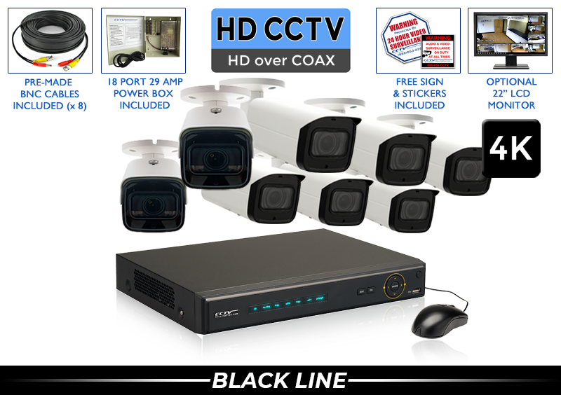 8 Channel HD Security Camera System with 16 Channel DVR