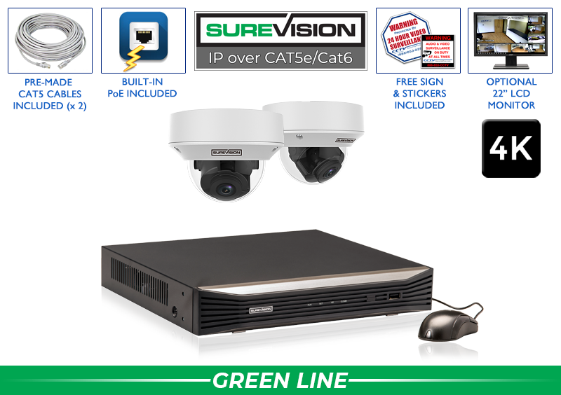 Security Camera NVR System with Dome Cameras