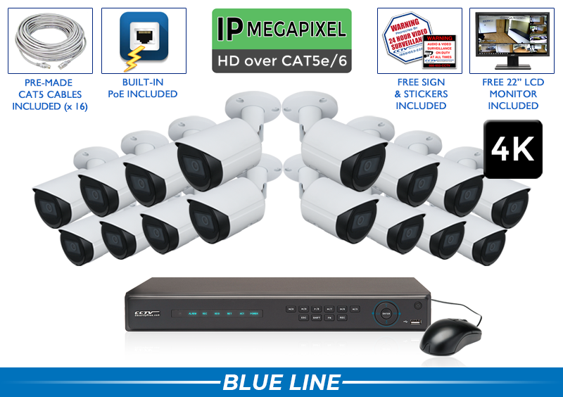 4K Bullet Security Camera System with 16 Channel AI NVR / 16POEB8-A2 4K Bullet Security Camera System with 16 Channel AI NVR / 16POEB8-A2