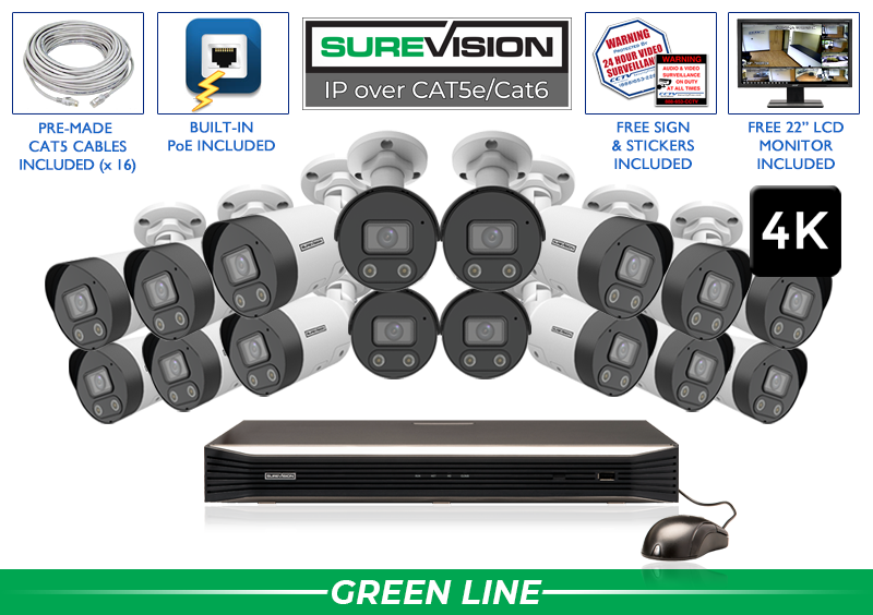 Complete 4K NVR Security Camera System with 16 IP Cameras Complete 4K NVR Security Camera System with 16 IP Cameras