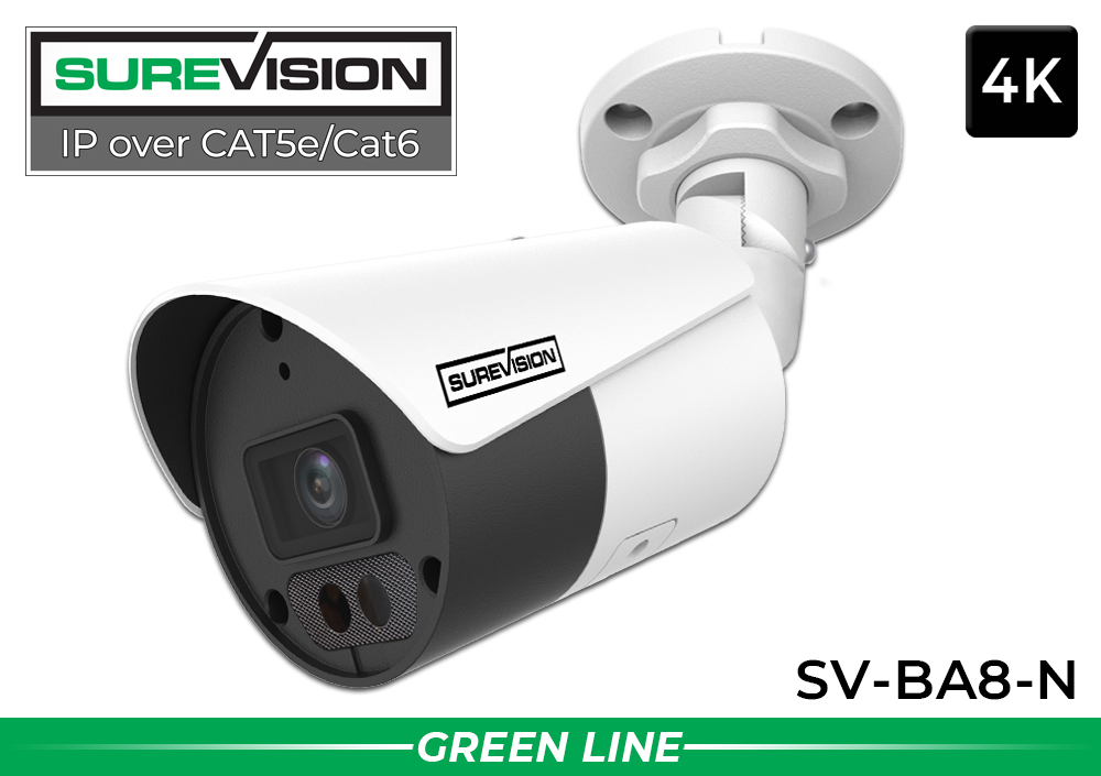 Featured 4K Security Camera System with 32 Cameras - Microphone - Color Night Vision / 32IPBA8-N