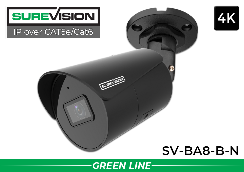 "BLACK KNIGHT" 4K IP Security Camera System with 8 Cameras and 16 Channel NVR