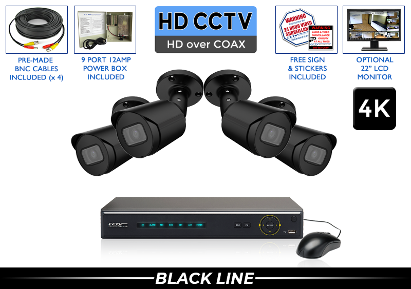 4 Camera HD Security System with 8 Channel Digital Video Recorder / 4PROCVIB8-B-S 4 Camera HD Security System with 8 Channel Digital Video Recorder / 4PROCVIB8-B-S