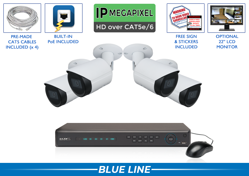 4MP Outdoor PoE Security Camera System with 4 Bullet Cameras and Night Vision 4MP Outdoor PoE Security Camera System with 4 Bullet Cameras and Night Vision