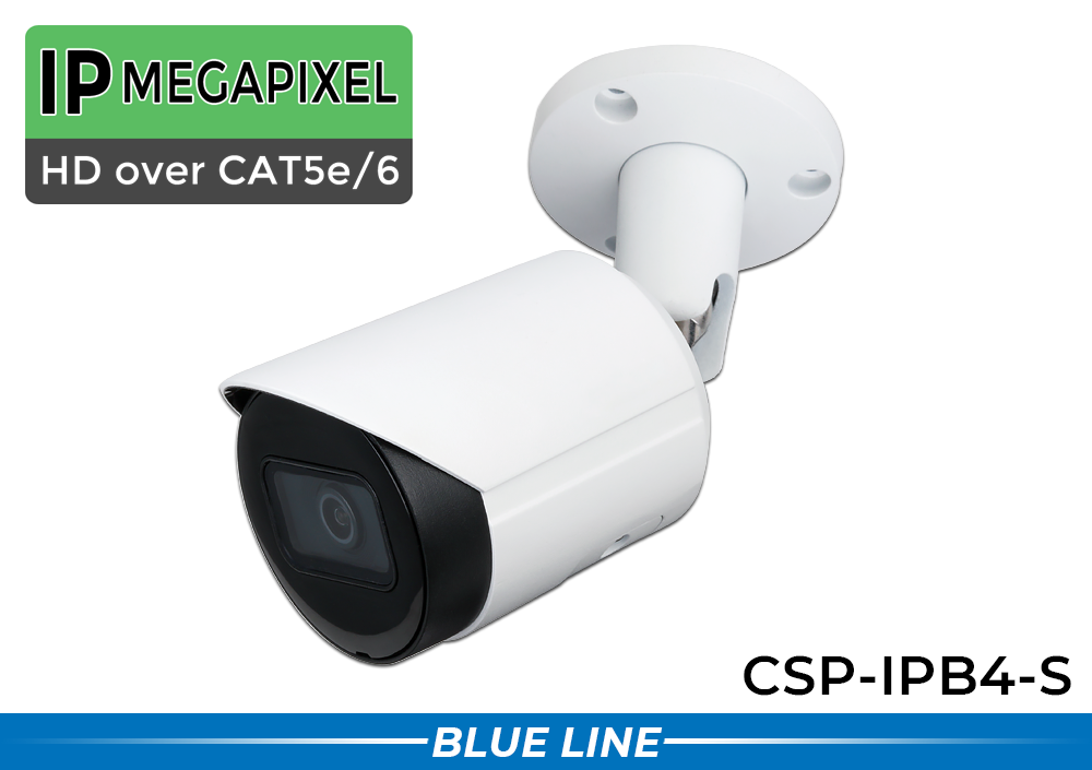 Weatherproof 4MP bullet security camera with built-in microphone and infrared night vision
