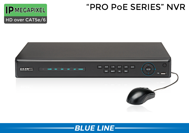 PRO Series Network Video Recorder with PoE and dual hard drive bays