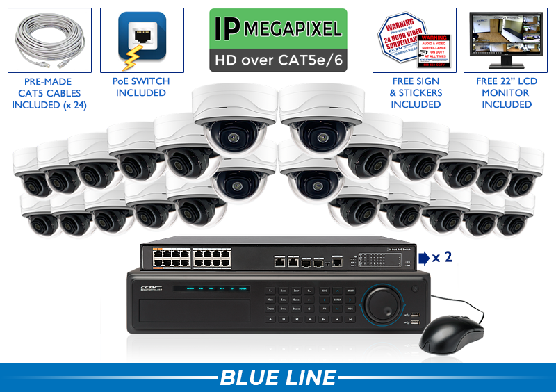"OWNERS CHOICE" EXTREME Series Complete 24 4MP (AI) IP Camera System with 32 Channel NVR / 24NVRMD4-A