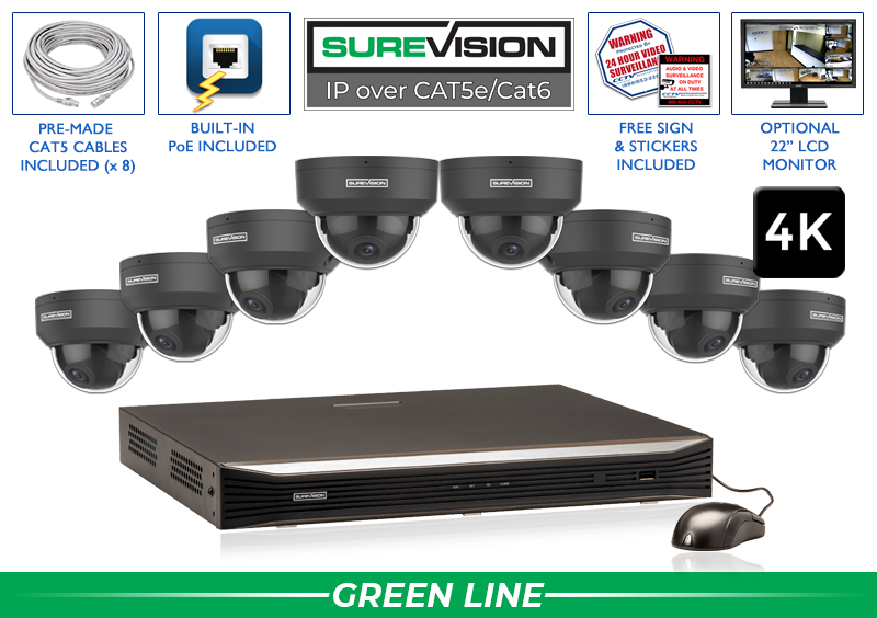 Security Camera System with POE cameras