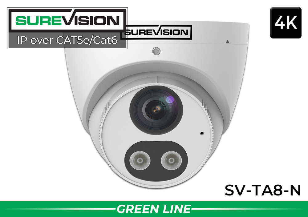 2 Camera 4K 4K Active Deterrent Dome Camera System with NVR