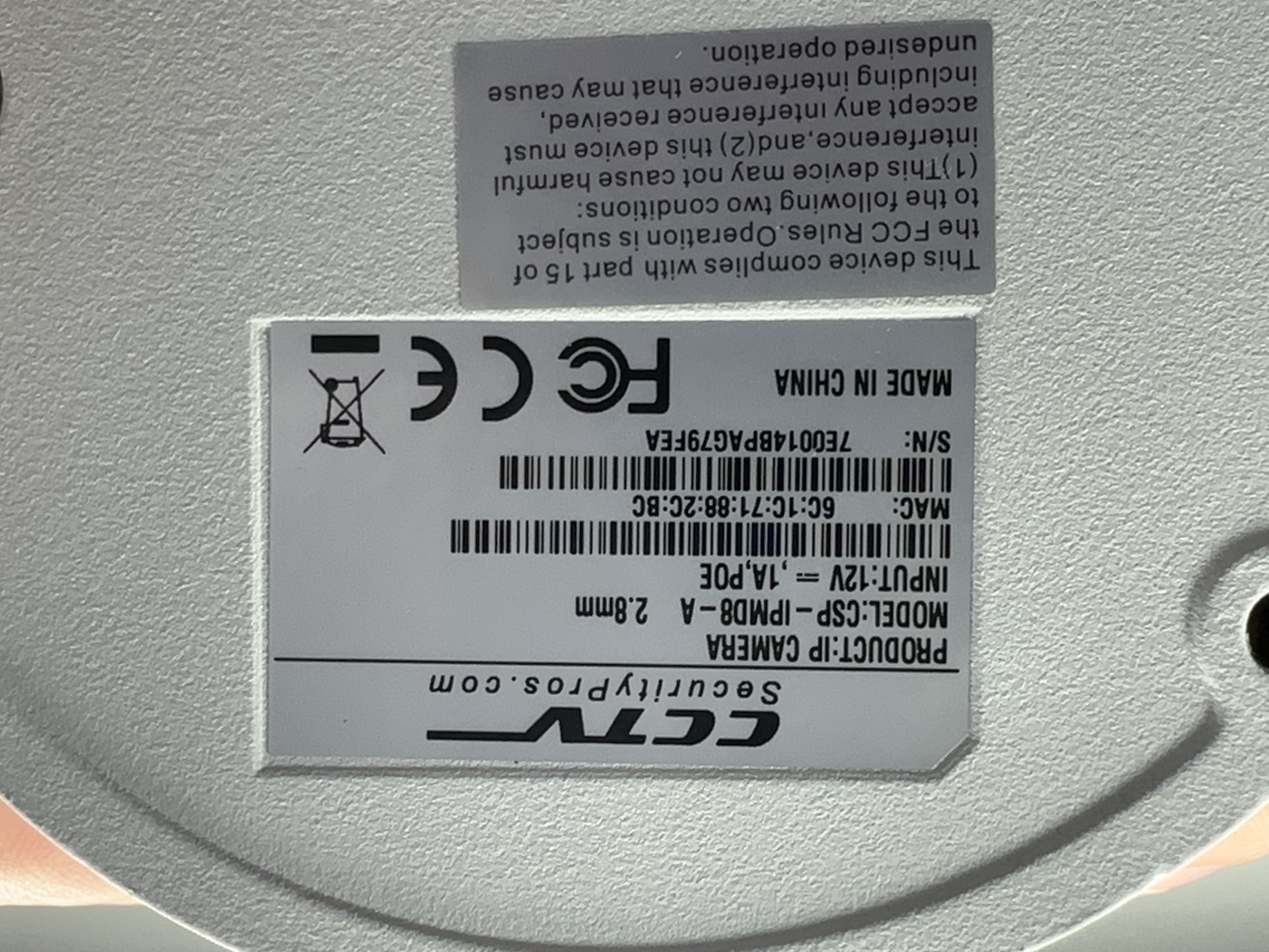 (CSP-IPMD8-A) Blue Line - 4K Infrared Vandal Dome IP Camera / BS808