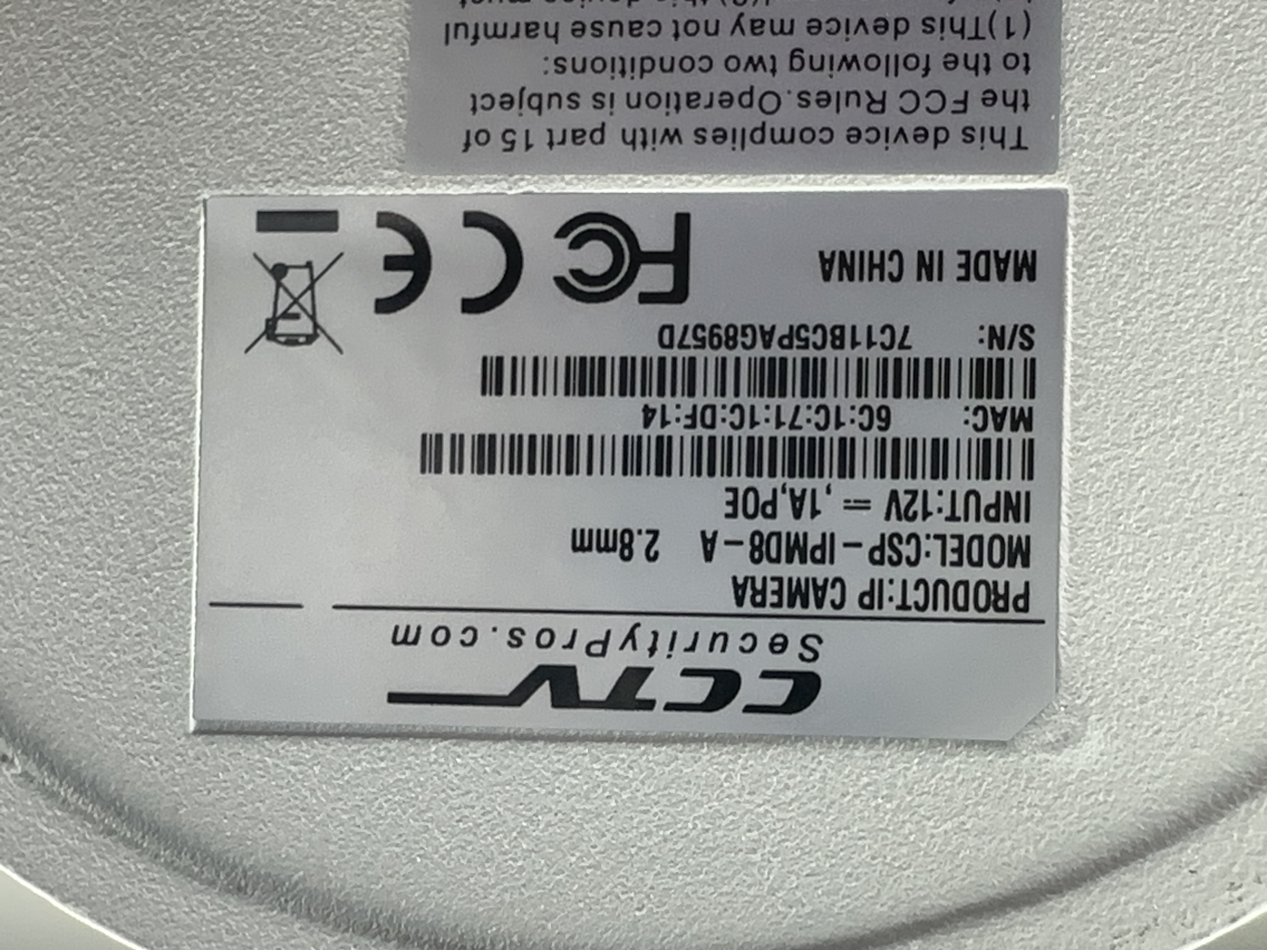 (CSP-IPMD8-A) Blue Line - 4K Infrared Vandal Dome IP Camera / BS812