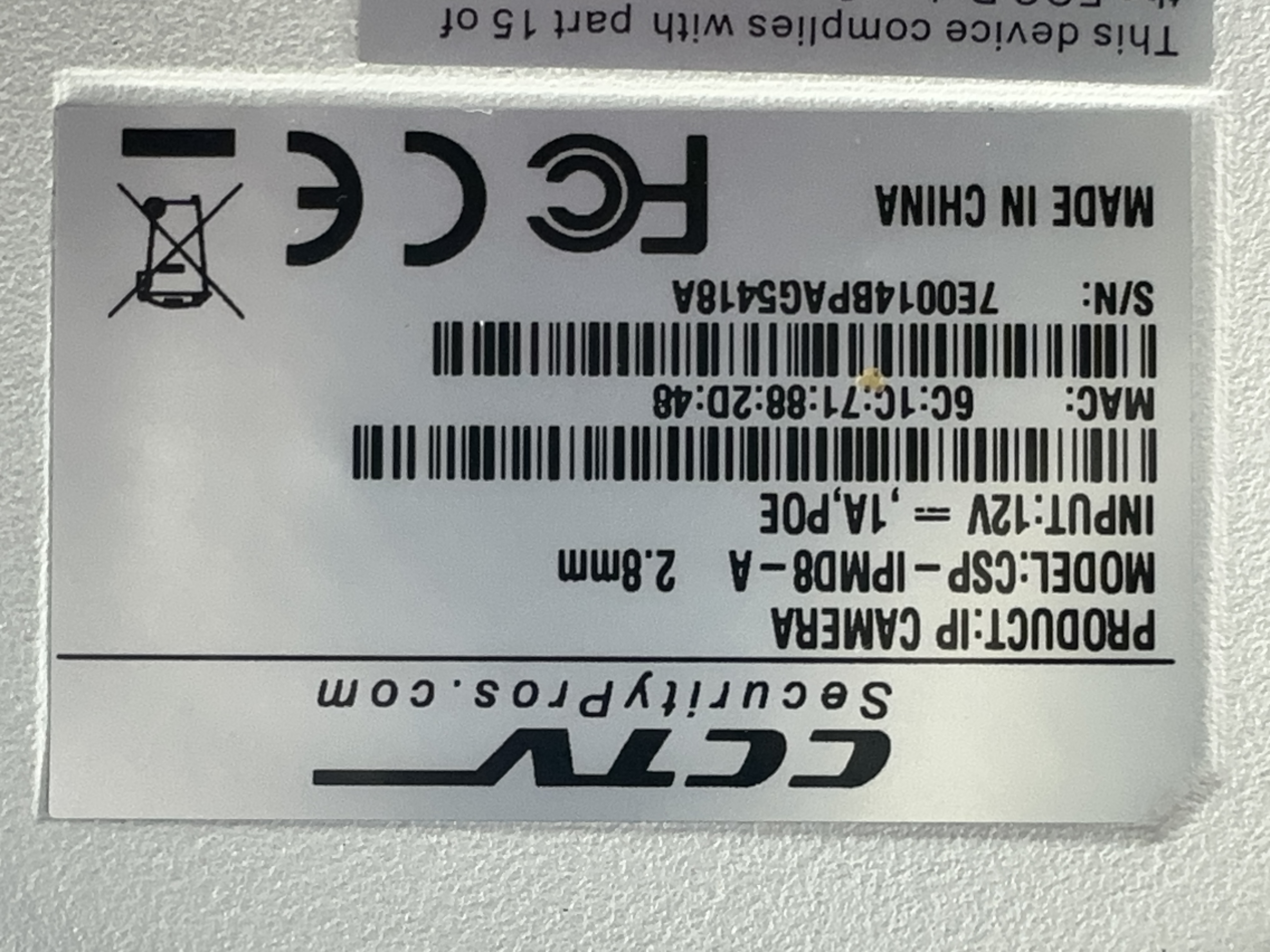(CSP-IPMD8-A) Blue Line - 4K Infrared Vandal Dome IP Camera / BS813