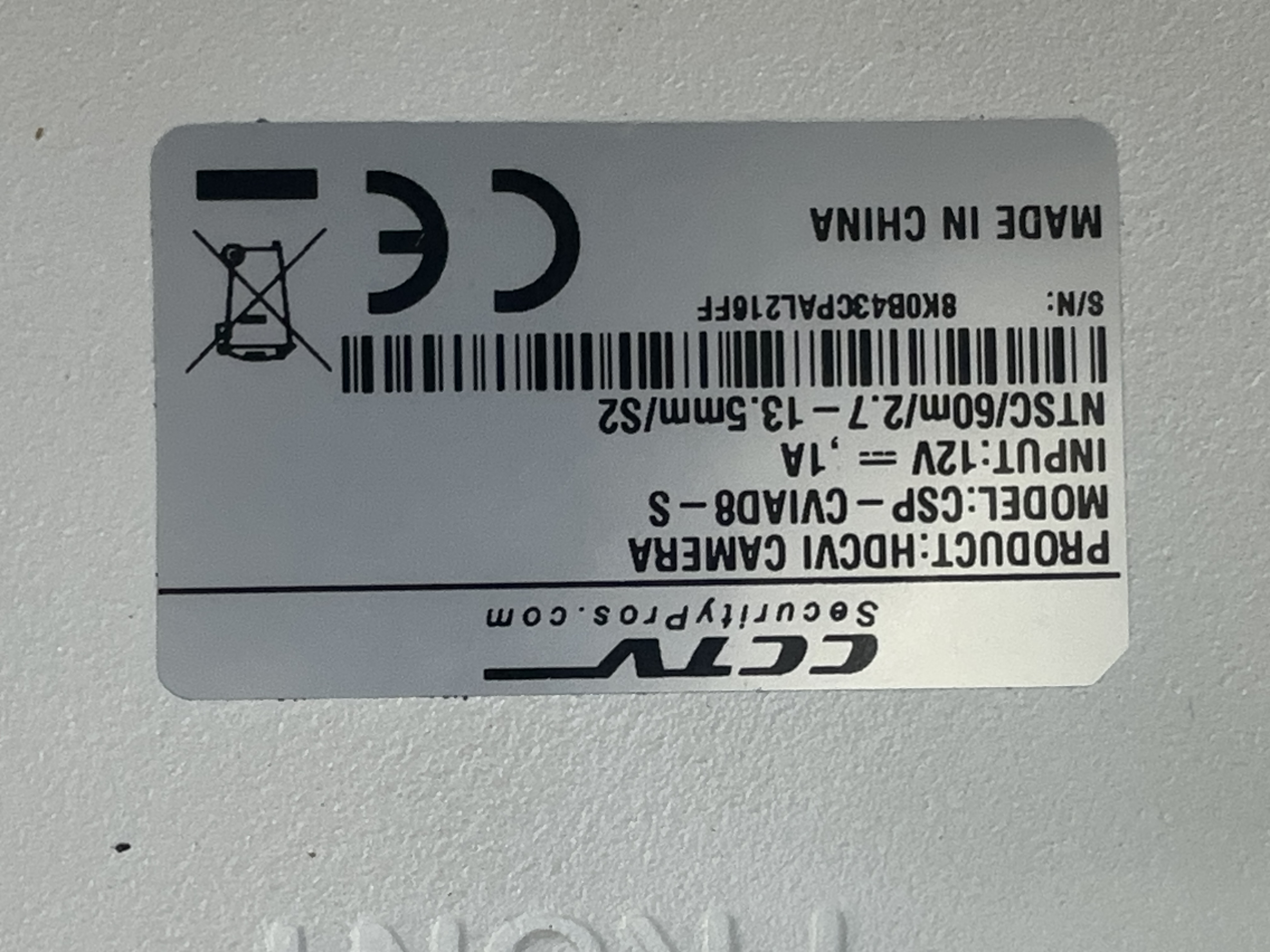 (CSP-CVIAD8-S) Black LIne - HD over Coax 4K Infrared Vandal Dome with Adjustable Lens / BS824