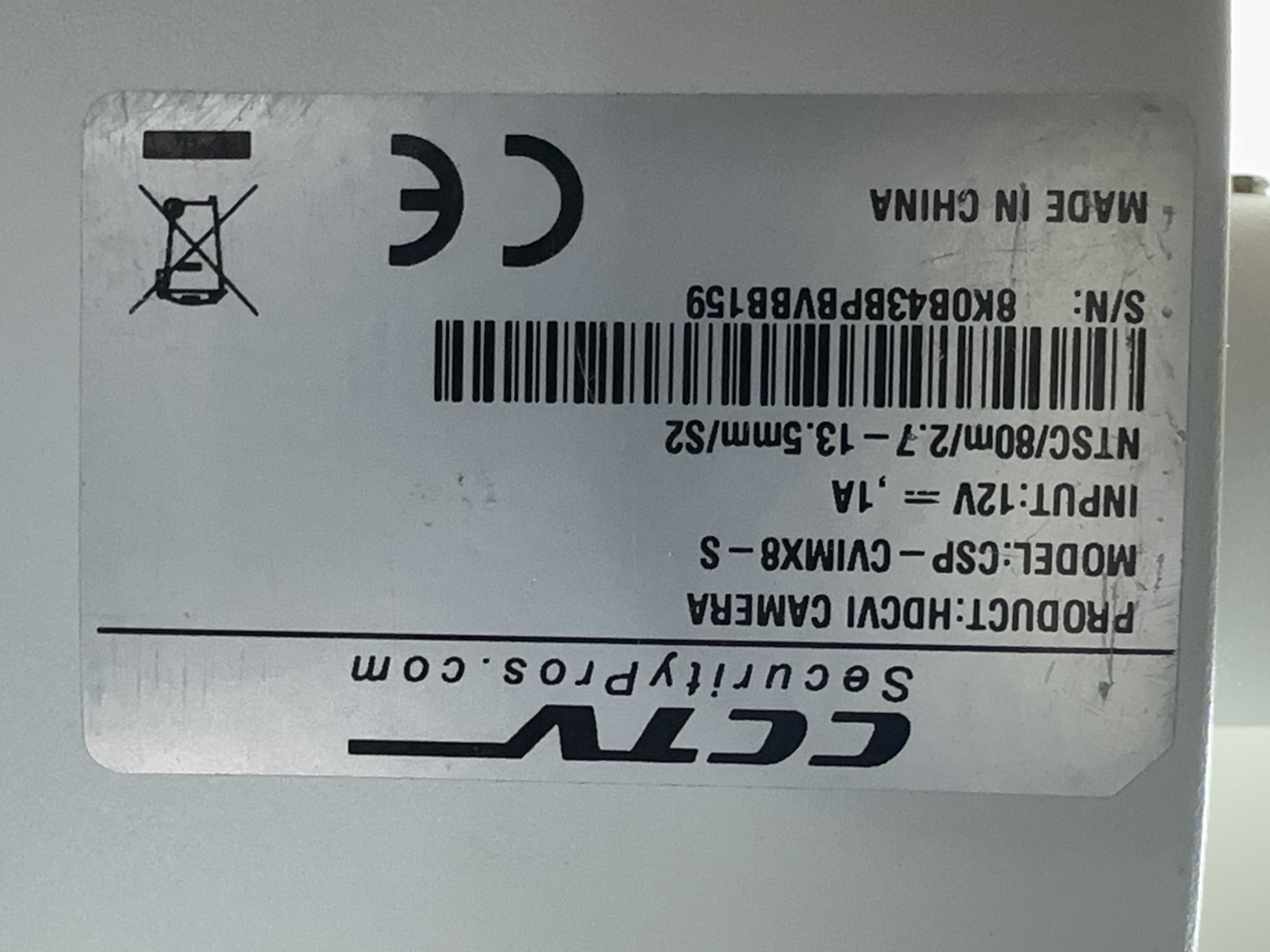 (CSP-CVIMX8-S) Black LIne - HD over Coax 4K Infrared Bullet Camera / BS825