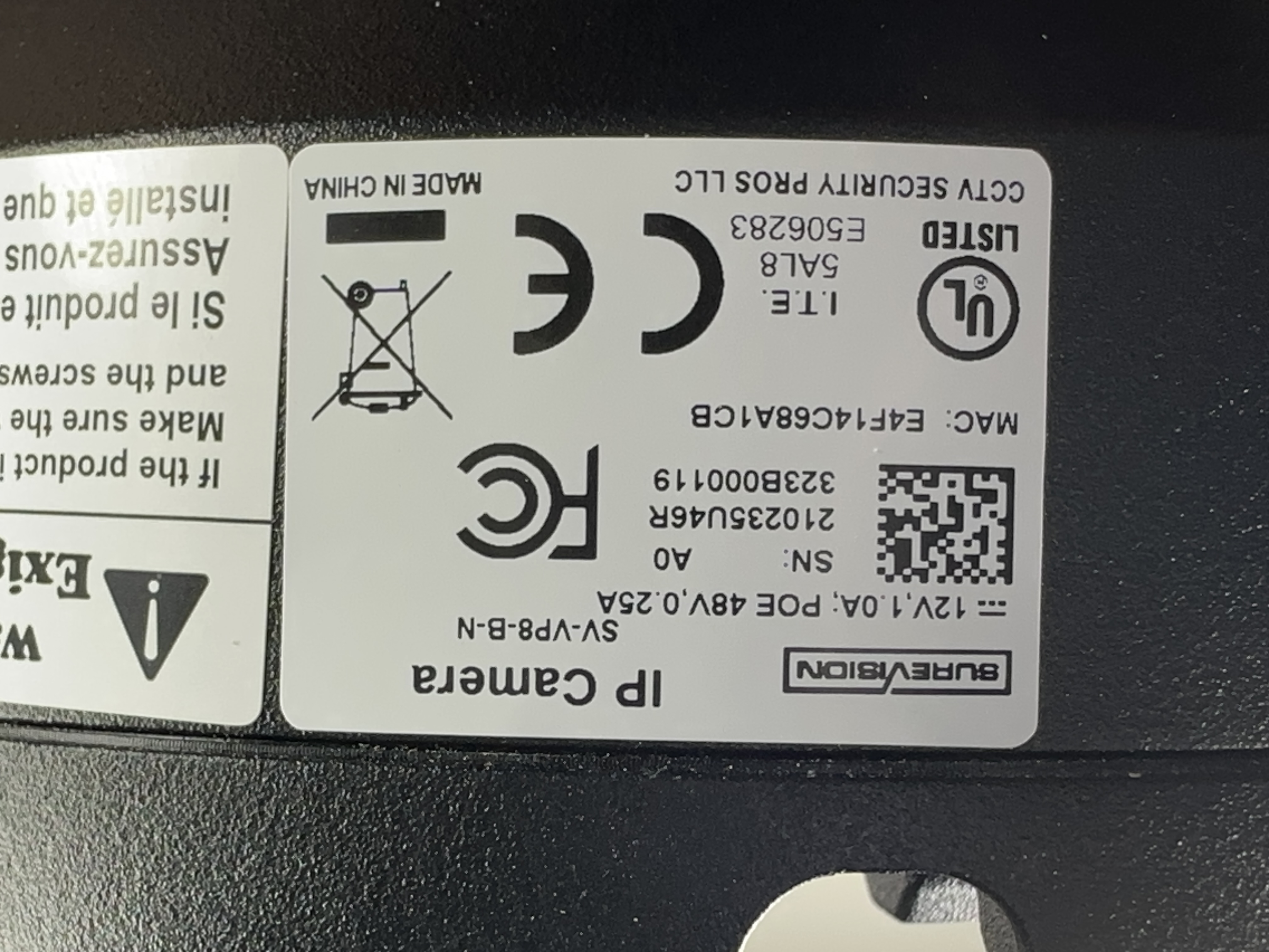 (SV-VP8-B-N) Green Line - 4K Infrared Vandal Dome IP Camera / BS855