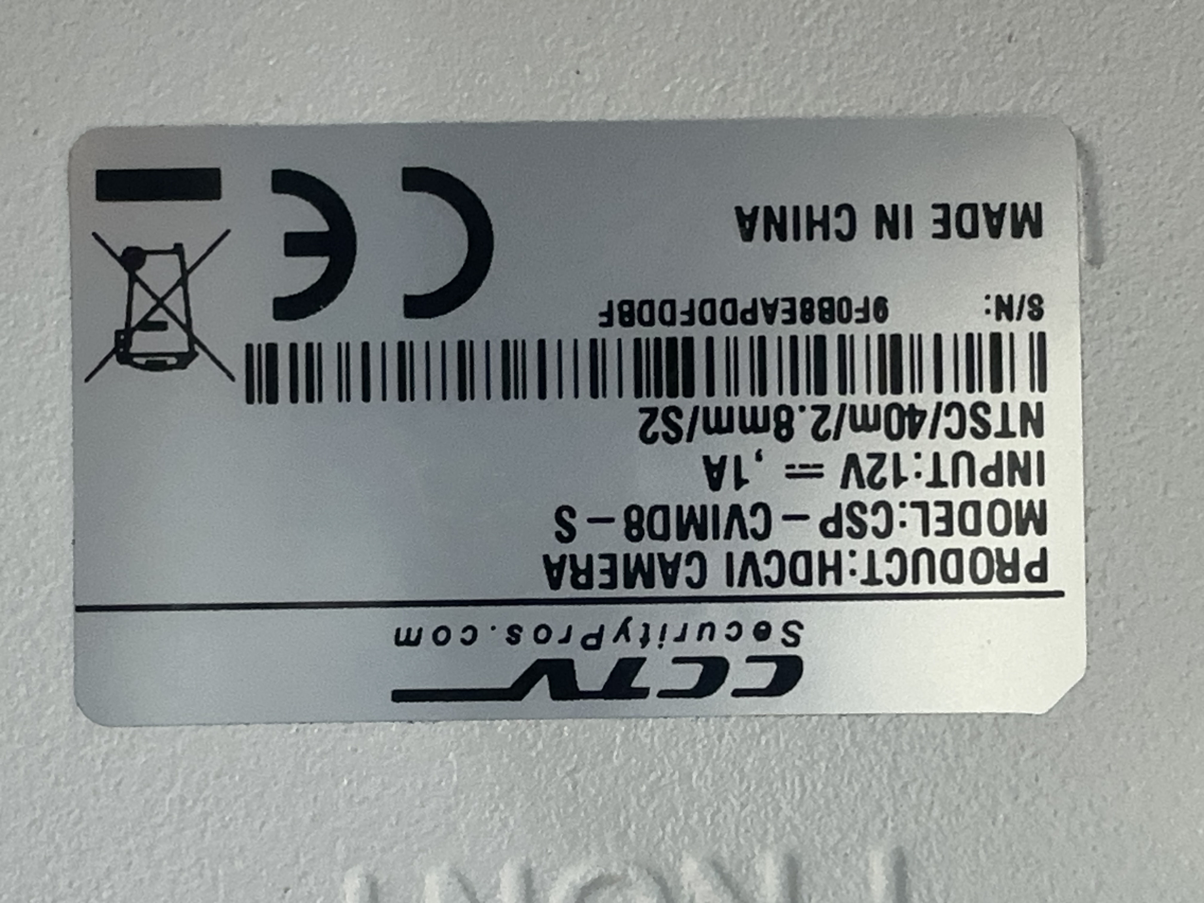 (CSP-CVIMD8-S) Black LIne - HD over Coax 4K Infrared Vandal Dome Camera / BS879