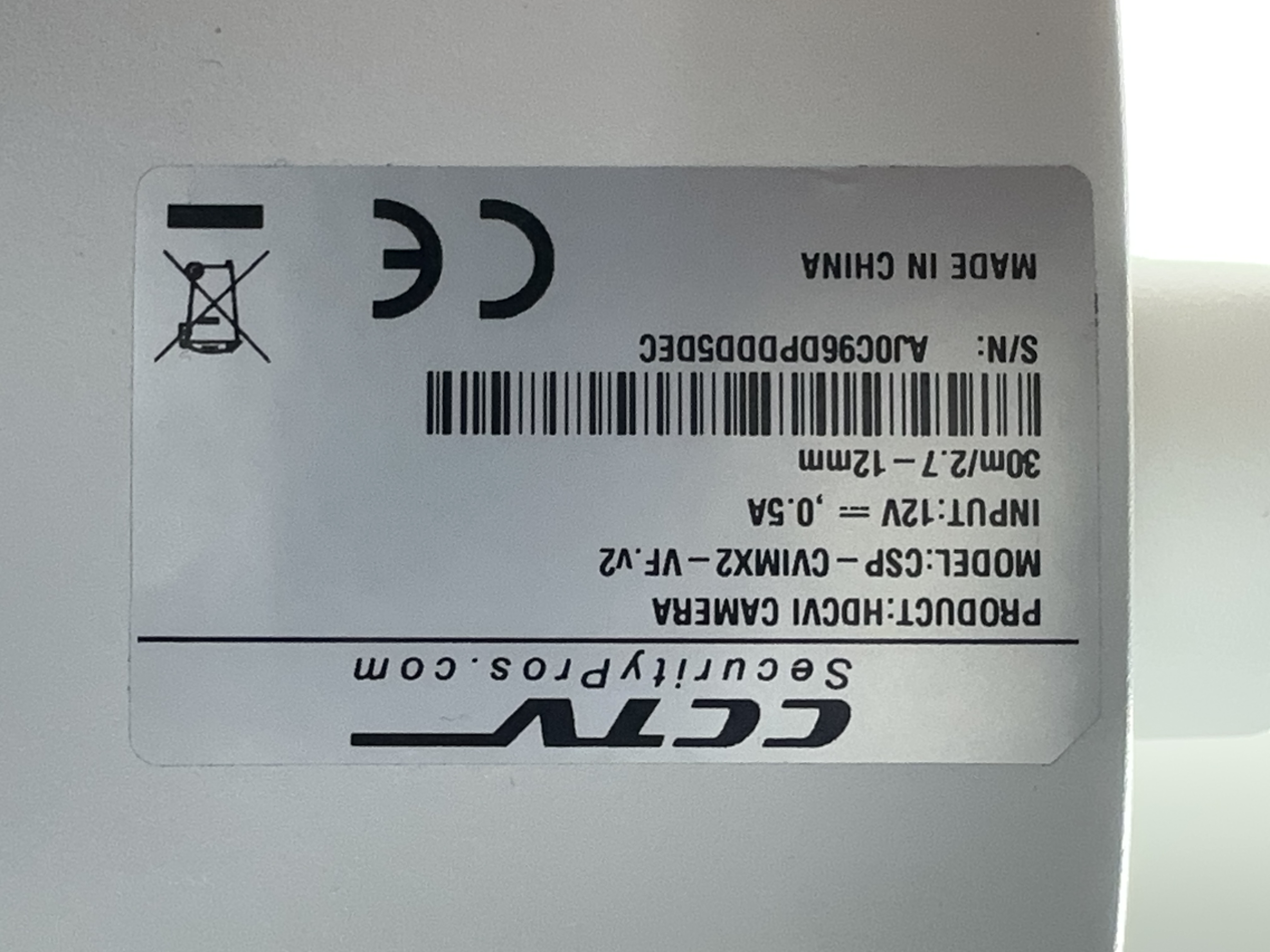 (CSP-CVIMX2-VF.V2) Black LIne - 4-1 HD over Coax 2MP Infrared Bullet with Adjustable Lens / BS914