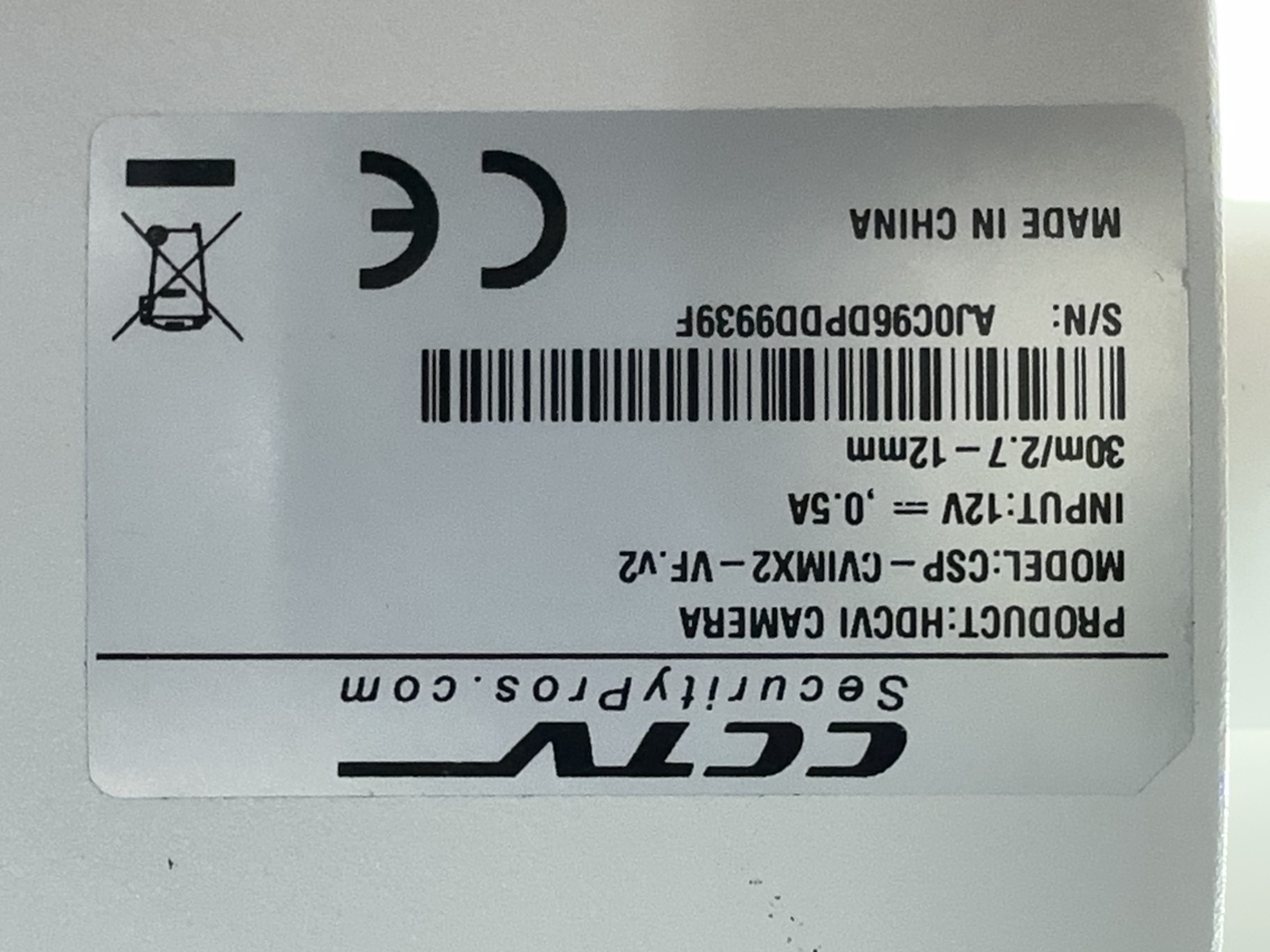 (CSP-CVIMX2-VF.V2) Black LIne - 4-1 HD over Coax 2MP Infrared Bullet with Adjustable Lens / BS915