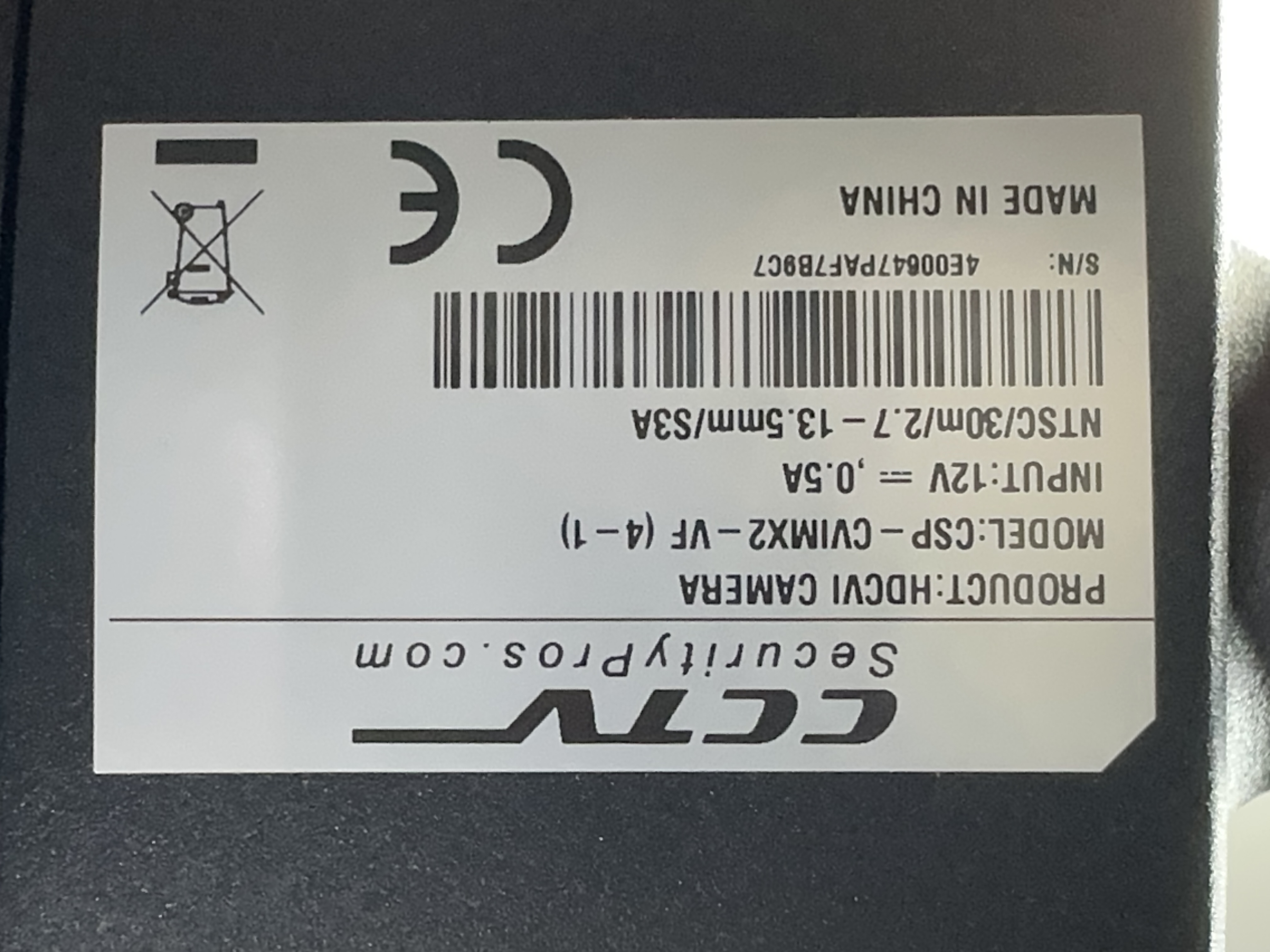(CSP-CVIMX2-VF) Black LIne - 4-1 HD over Coax 2MP Infrared Bullet with Adjustable Lens / BS921