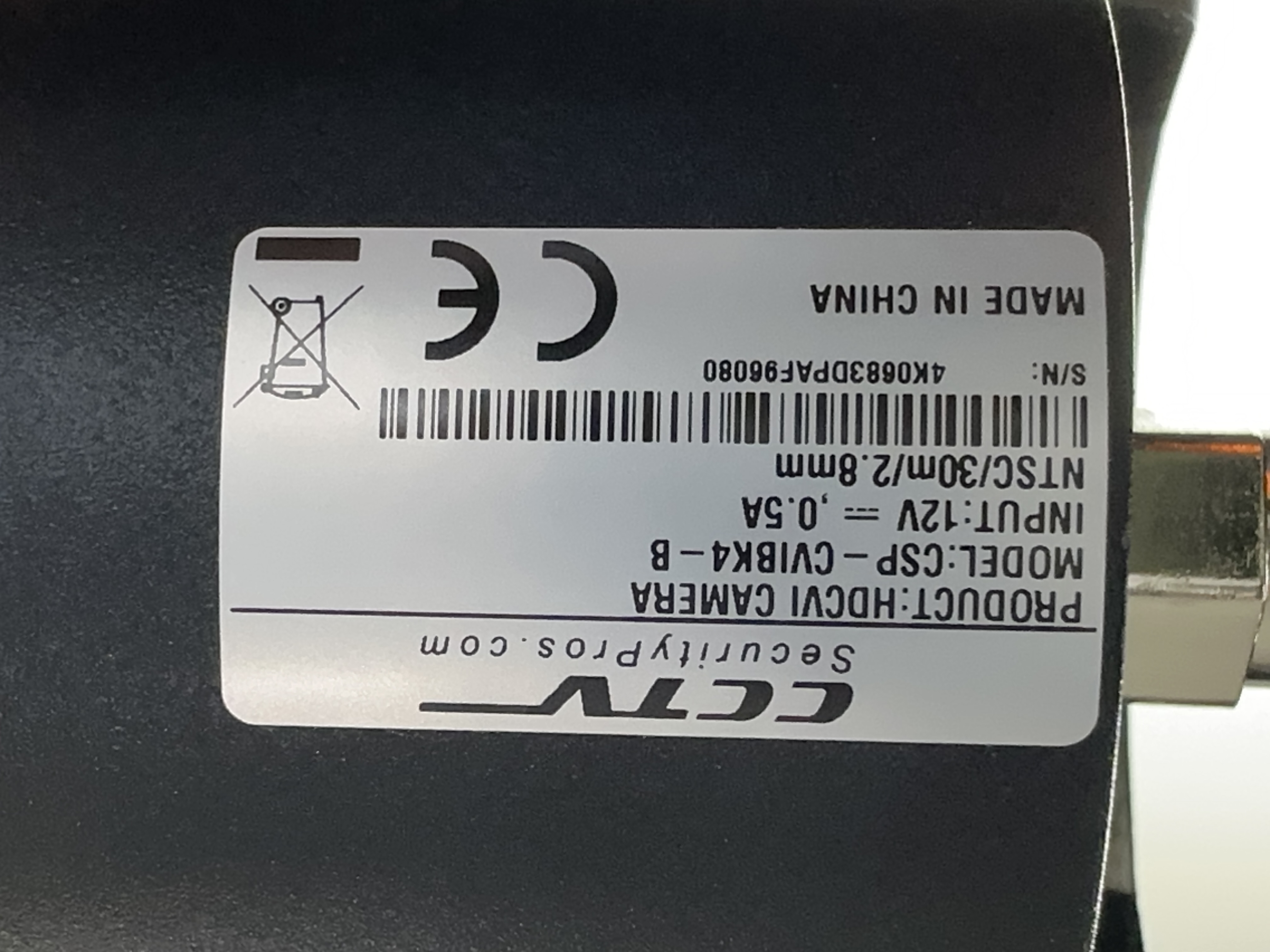 (CSP-CVIBK4-B) Black LIne - HD over Coax 4MP Infrared Bullet Camera / BS928