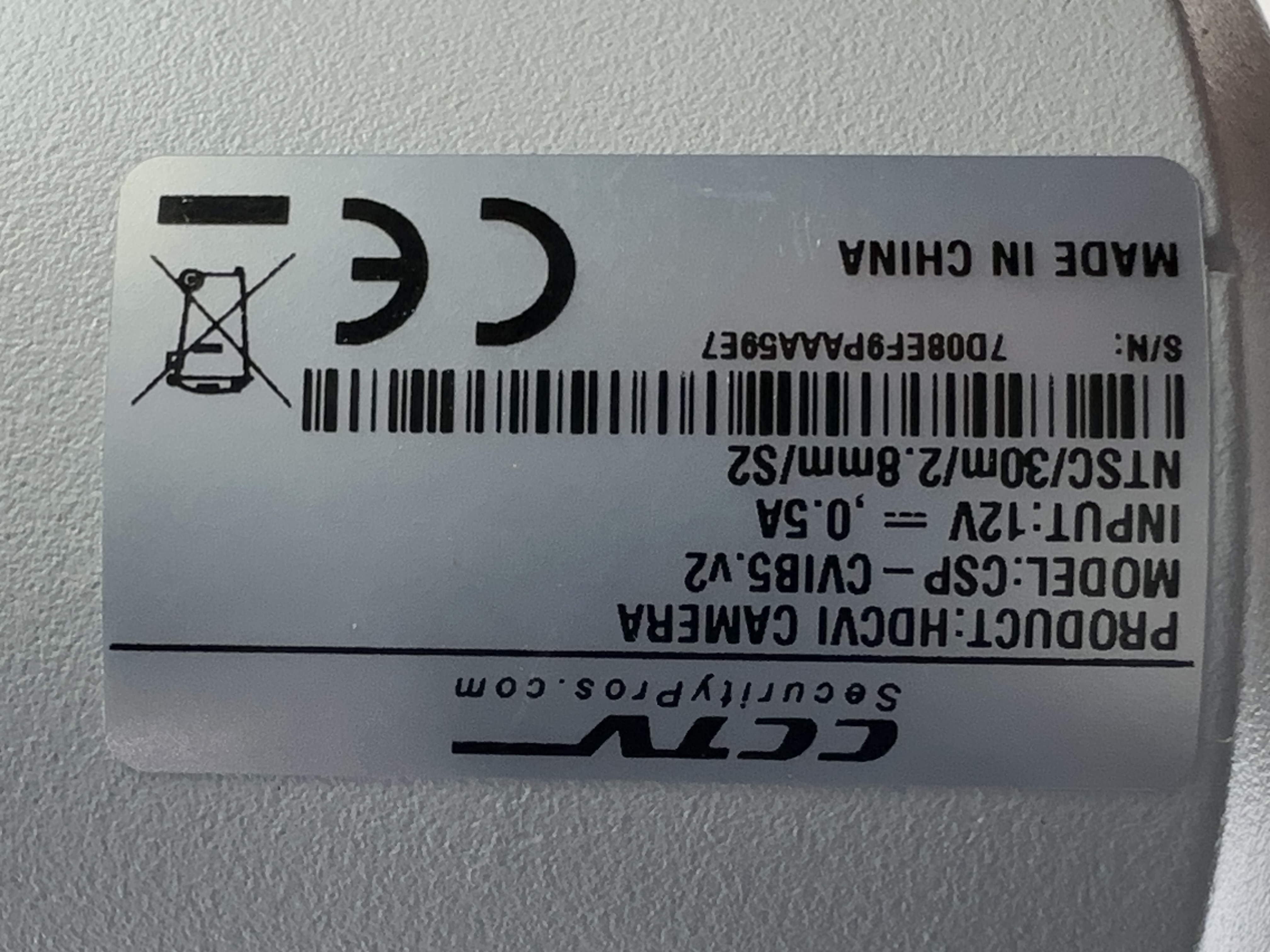 (CSP-CVIB5.V2) Black LIne - HD over Coax 5MP Infrared Bullet Camera / BS935