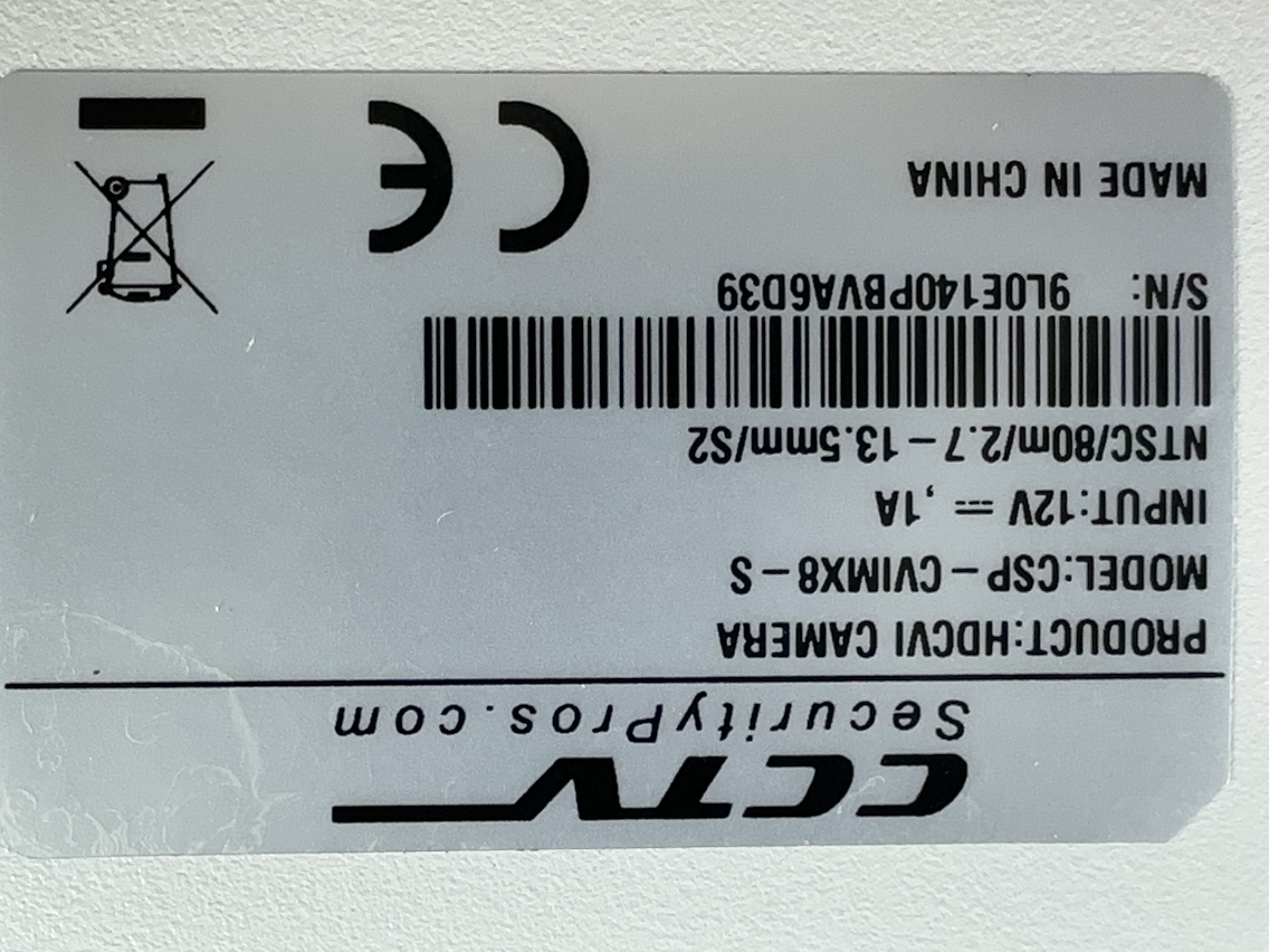 (CSP-CVIMX8-S) Black LIne - HD over Coax 4K Infrared Bullet Camera / BS943