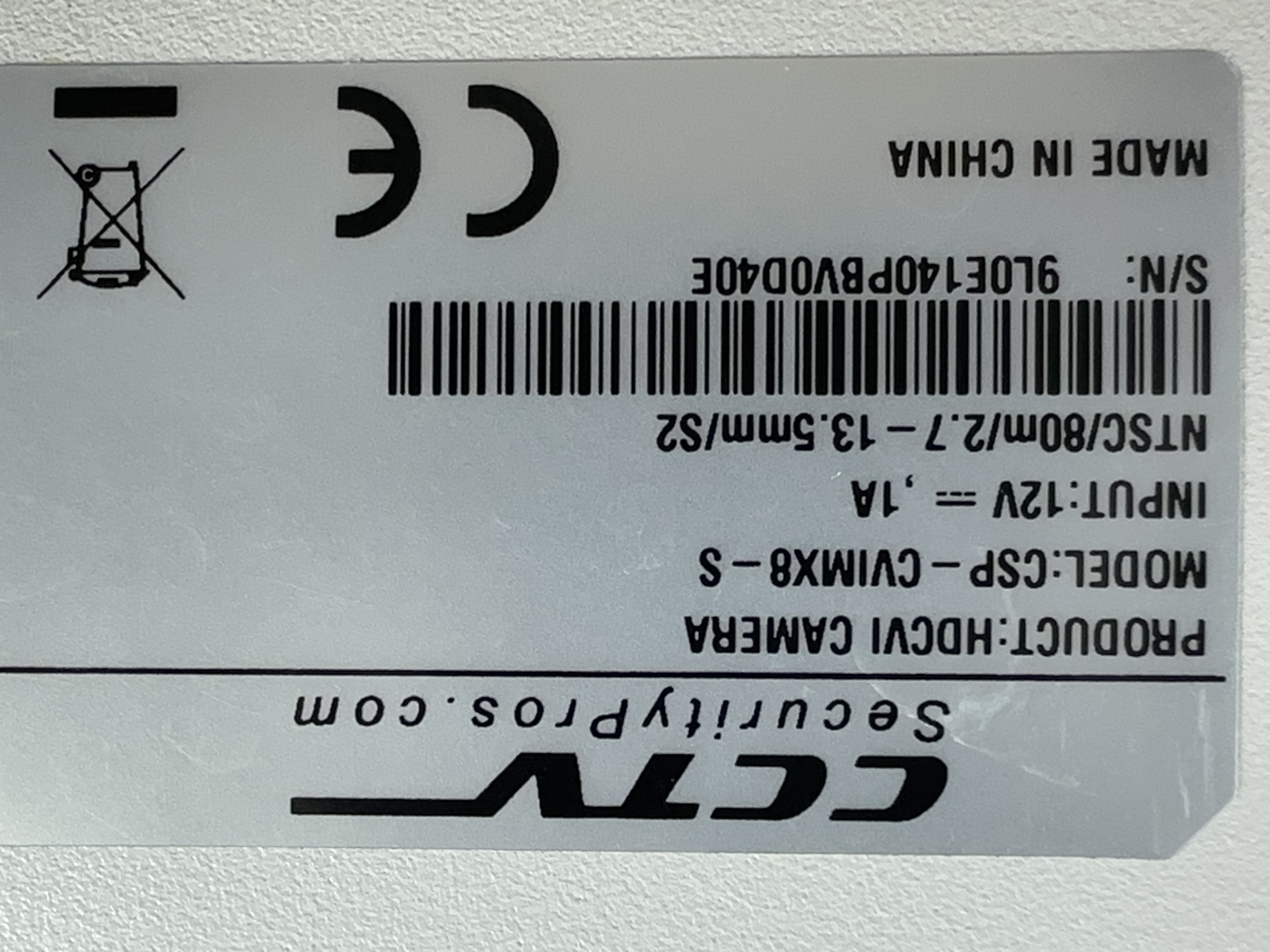 (CSP-CVIMX8-S) Black LIne - HD over Coax 4K Infrared Bullet Camera / BS944