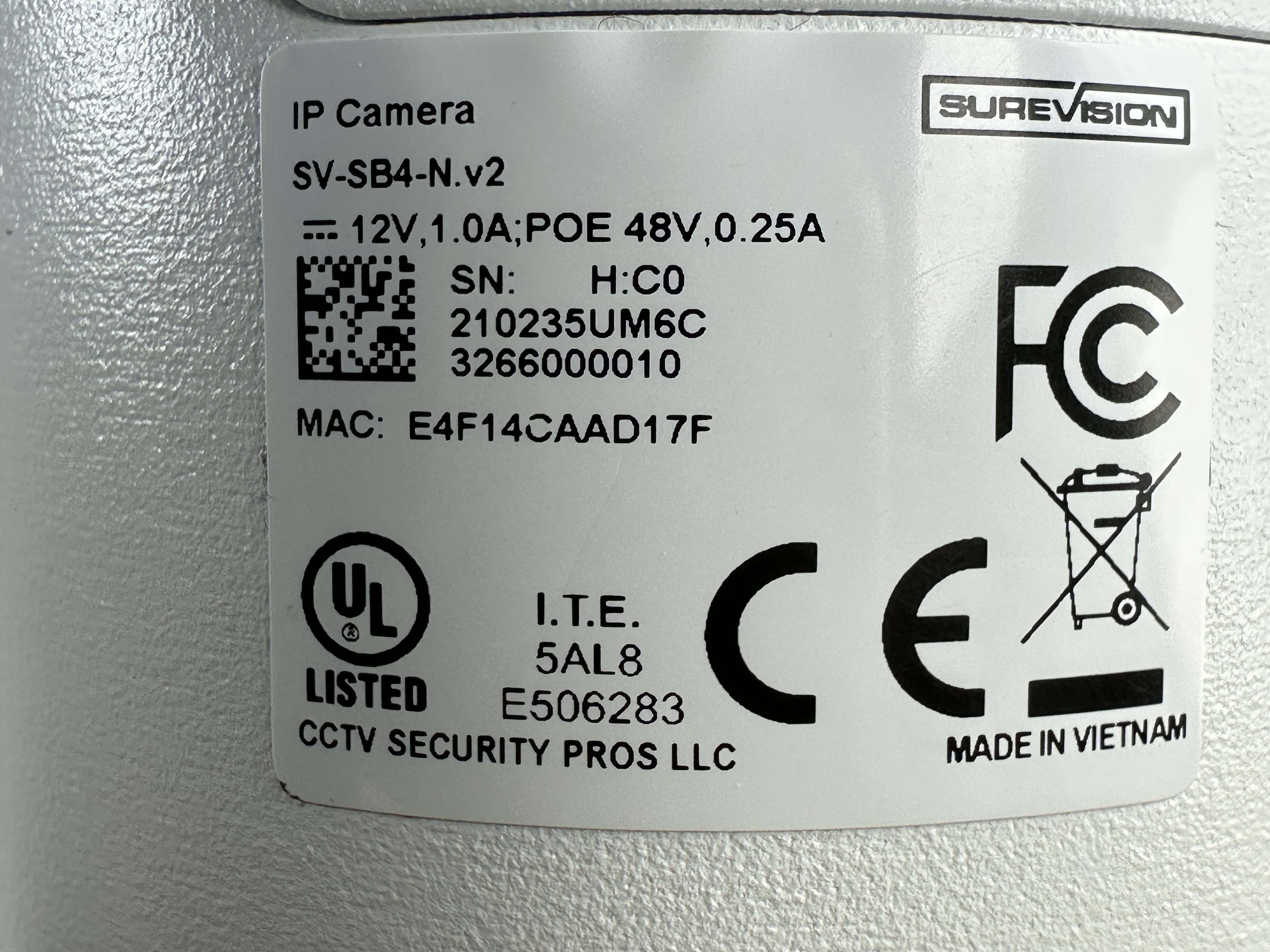 (SV-SB4-N) Green Line - 4MP Infrared Bullet IP Camera / BS1041