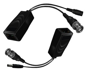 RJ45 to BNC Passive Video Balun Video and Power Converters - 2-Piece RG59 / RJ45 Cat5e