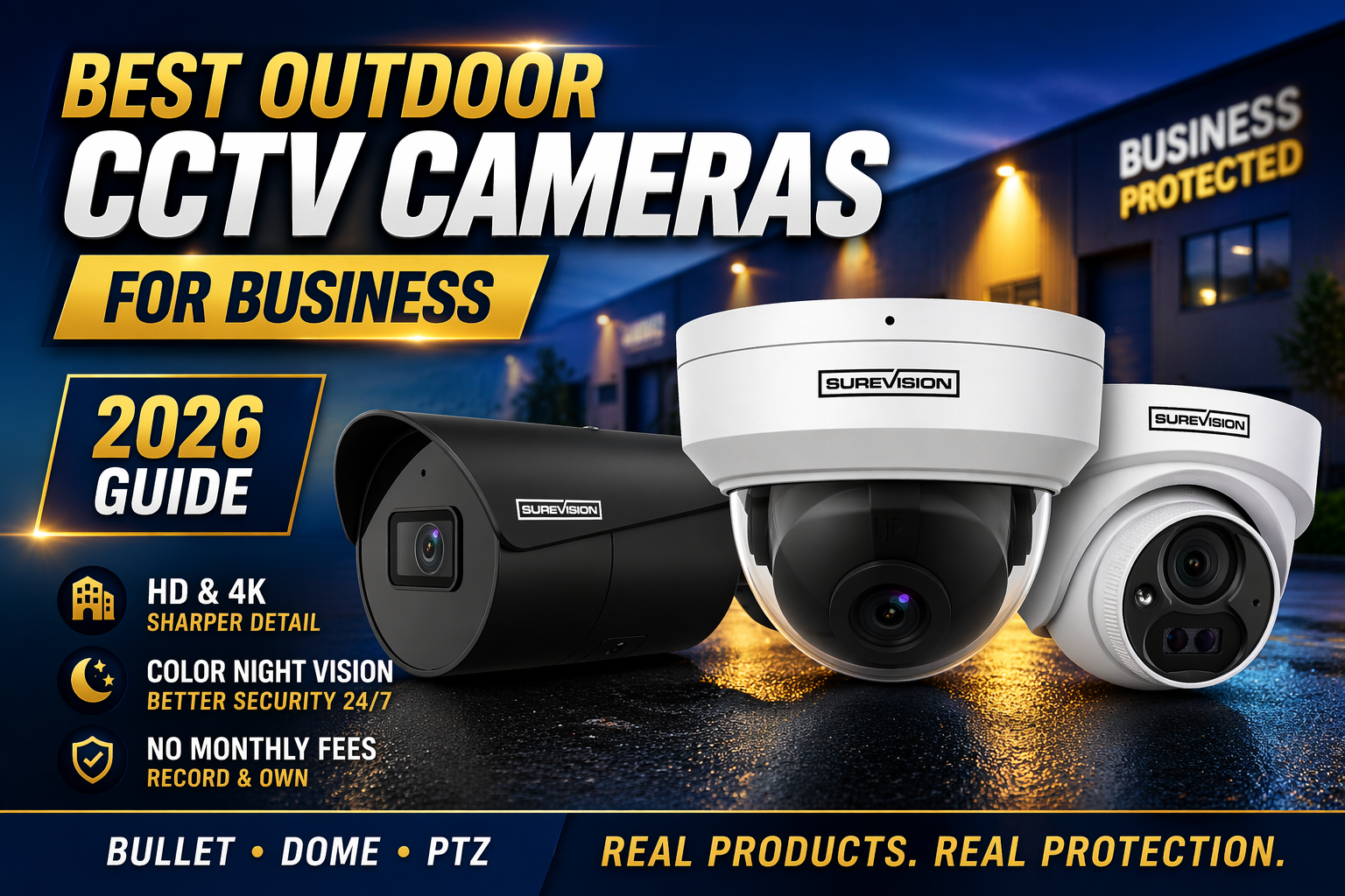 Best Outdoor CCTV Cameras for Business (2026 Guide)