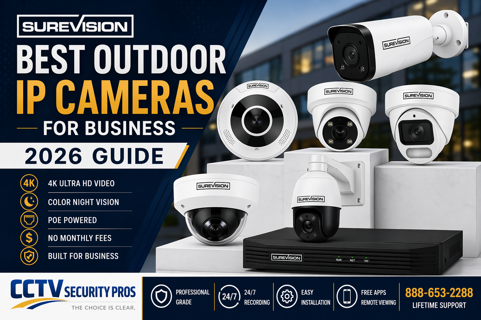 Best Outdoor IP Cameras for Business (2026 Guide)