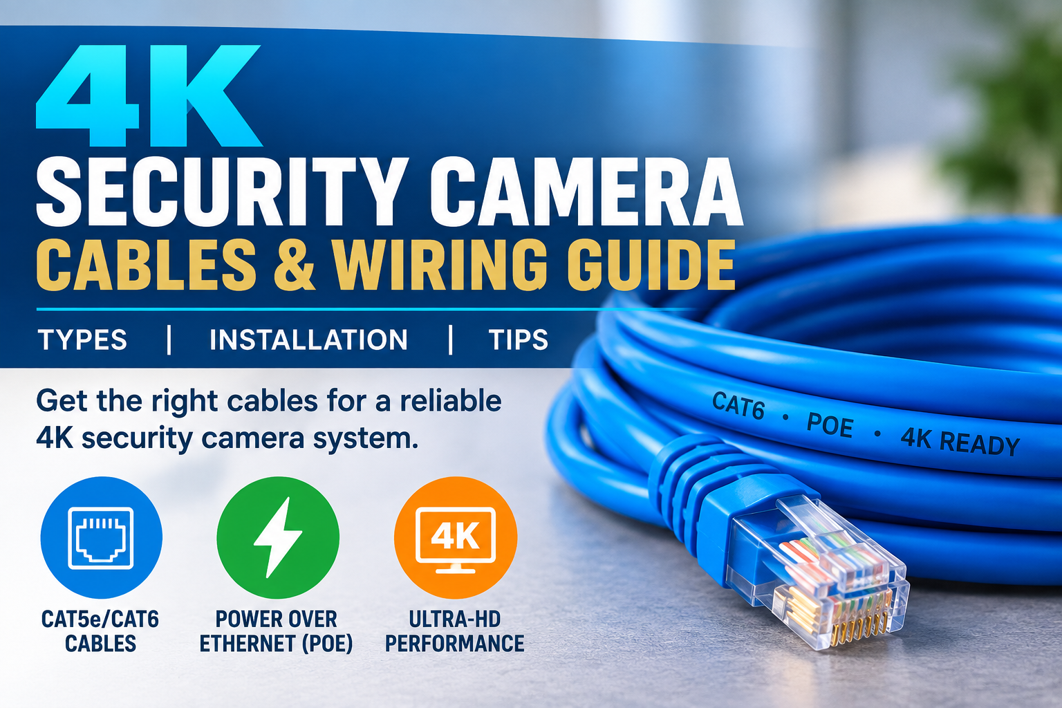 4K Security Camera Cables & Wiring Guide