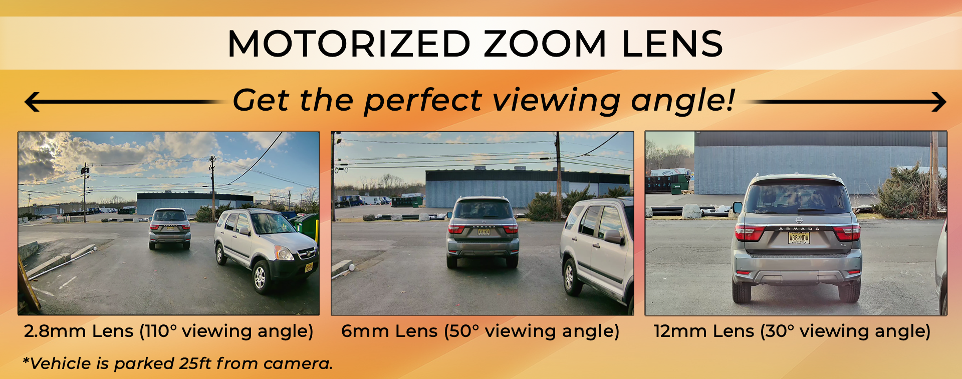 Motorized Zoom Lens Security Camera