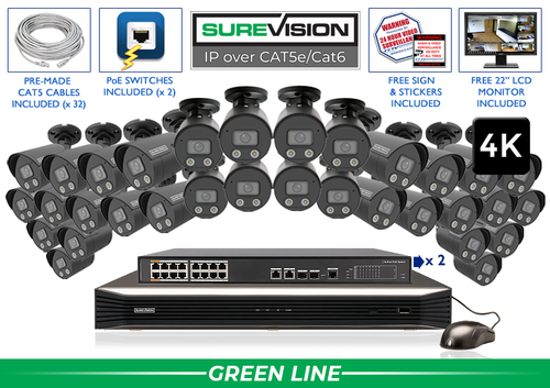 Security Cameras System | 32 4K Cameras