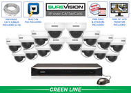 IP 2MP POE Security Camera System with 16 Cameras  / 16IPED2-N