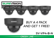 BUY 4 GET 1 FREE SUREVISION CAMERA PROMO - POE Dome Camera with Color Night Vision - Wide Angle 2.8mm Lens