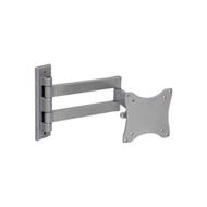 LCD TV Wall Mount Silver VESA 75/100 compliant 33 lbs Capacity 45° Tilt, 180° Lateral Rotation