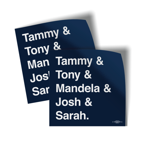 And And And... (4" x 4" Vinyl Sticker -- Pack of Two!)