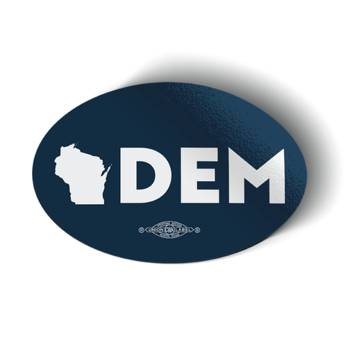 WI-DEM (4.5 x 3 Vinyl Sticker -- Pack of Two!)