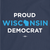 Proud Wisconsin Democrat (Women's Navy Tee)