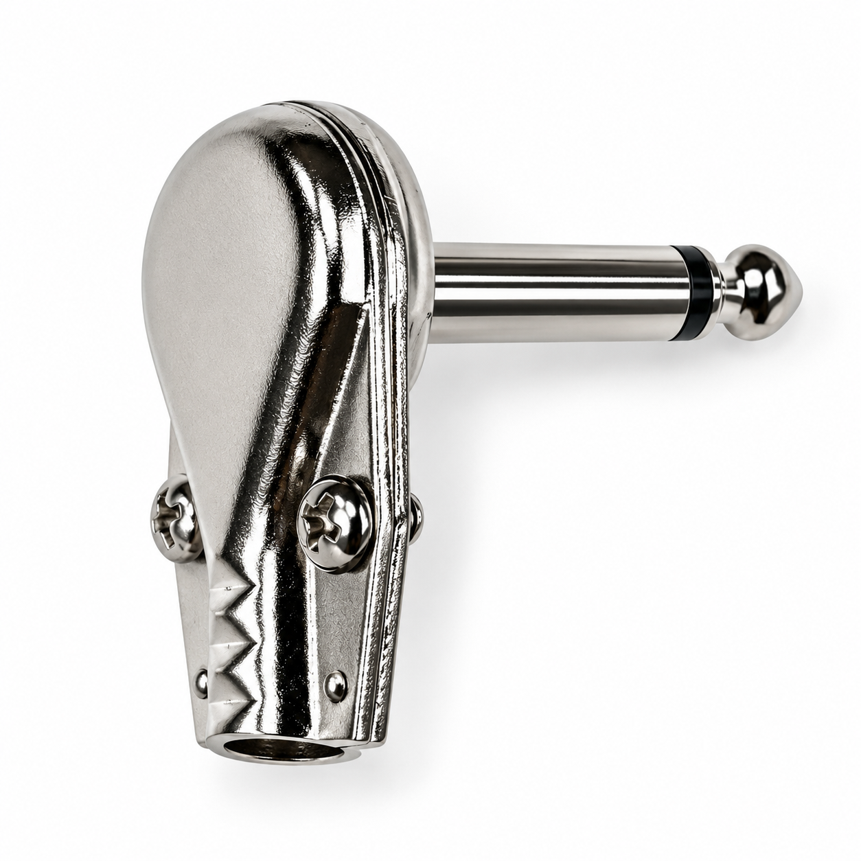 Switchcraft Style 6.35mm 1/4" Right Angle Mono Jack Plug – Heavy Duty Metal