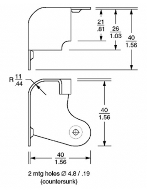 Fender Style Corner 2 Hole